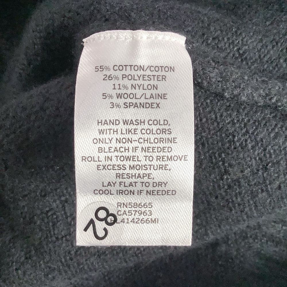 Chelsea28 Black Cowl Neck Turtleneck Oversized Sweater Women Medium NEW TAGS $69 - Picture 4 of 5